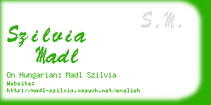 szilvia madl business card